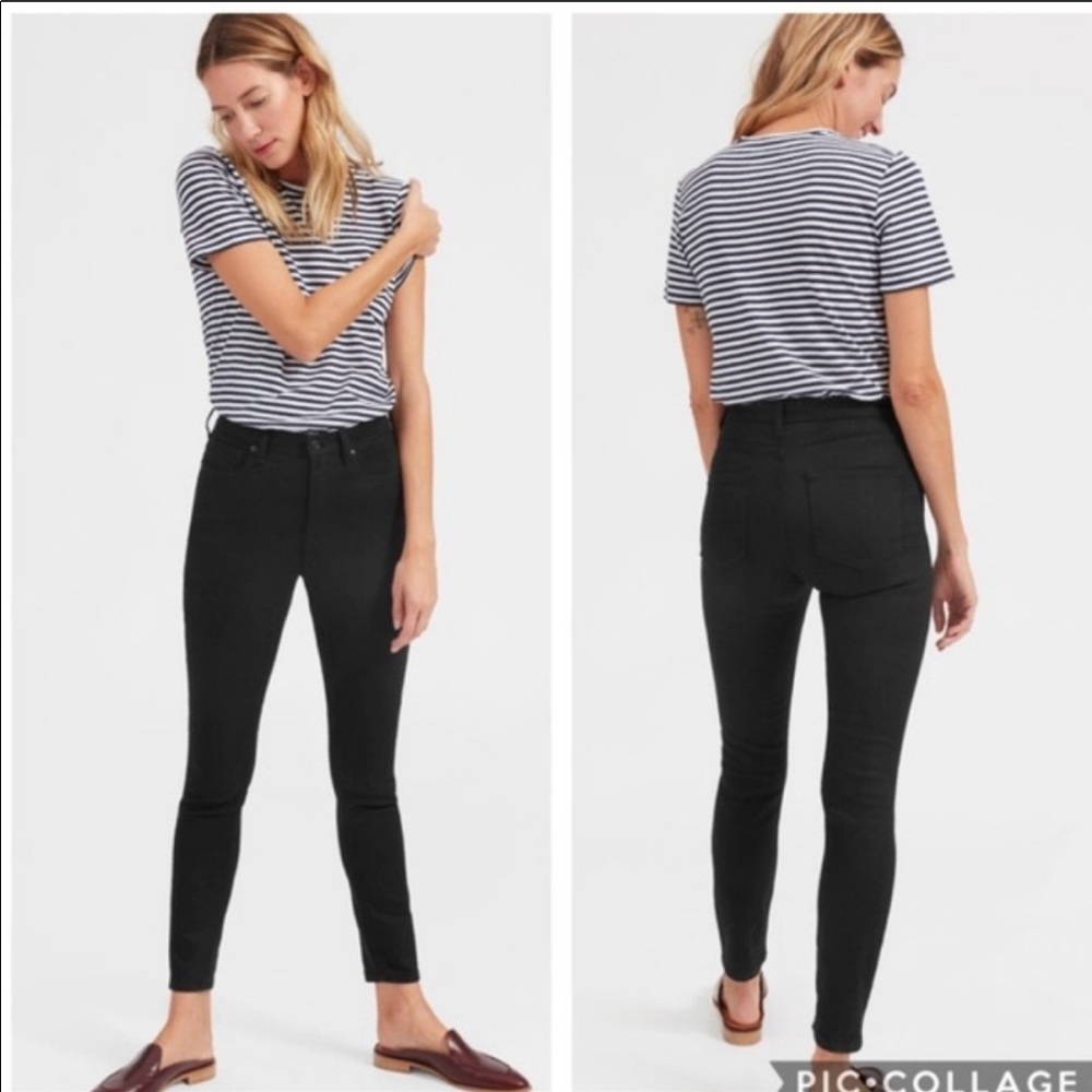 Everlane Midrise Skinny Black Ankle Jean Size 29